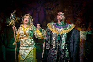 L-R Rachel Nottingham, Sam Pay (Aladdin, Queen's Theatre Hornchurch 2015) by Mark Sepple 1